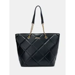Forever Glam by Pantaloons Black Quilted Tote Handbag-picture-13