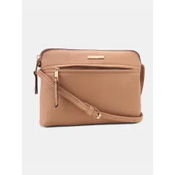 Forever Glam by Pantaloons Brown Logo Sling Handbag-picture-41