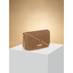 Forever Glam by Pantaloons Brown Textured Medium Sling Handbag-picture-39