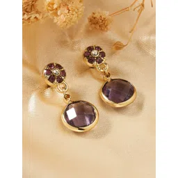 Forever Glam by Pantaloons Circular Drop Earrings-picture-30