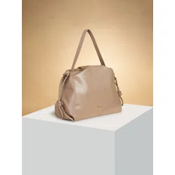 Forever Glam by Pantaloons Colourblocked PU Oversized Structured Shoulder Bag with Tasselled-picture-21