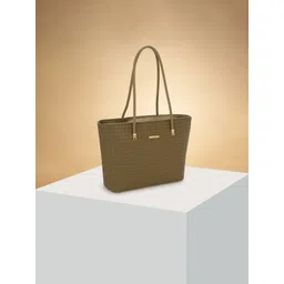 Forever Glam by Pantaloons Colourblocked PU Oversized Swagger Tote Bag with Cut Work-picture-32