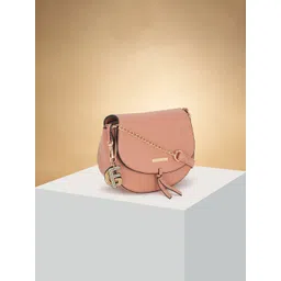 Forever Glam by Pantaloons Colourblocked PU Swagger Sling Bag with Tasselled-picture-28