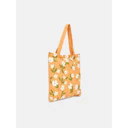 Forever Glam by Pantaloons Coral Floral Medium Tote Handbag image 3