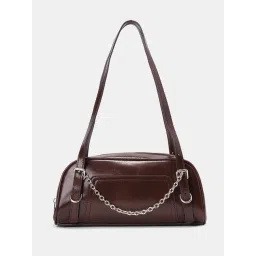 Forever Glam by Pantaloons Dark Brown Shoulder Handbag-picture-38