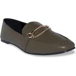 forever glam by pantaloons Forever Glam Olive Loafer-picture-11
