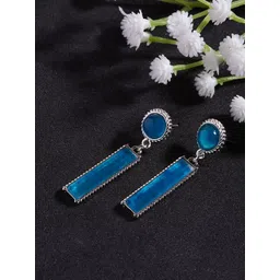 Forever Glam by Pantaloons Geometric Drop Earrings-picture-37