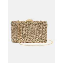 Forever Glam by Pantaloons Gold Embellished Clutch-picture-19