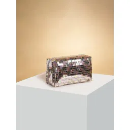 Forever Glam by Pantaloons Gold Embellished Small Pouch-picture-17