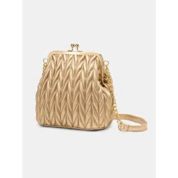 Forever Glam by Pantaloons Gold Quilted Clutch-picture-22