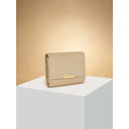 Forever Glam by Pantaloons Gold Textured Tri-Fold Wallet For Women-picture-25