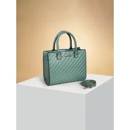 Forever Glam by Pantaloons Green Quilted Medium Mini Handbag-picture-40