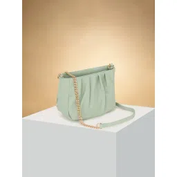 Forever Glam by Pantaloons Green Solid Medium Sling Handbag-picture-23