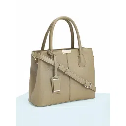 Forever Glam by Pantaloons Khaki Medium Satchel Handbag-picture-25