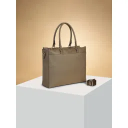 Forever Glam by Pantaloons Khaki Solid Medium Handbag-picture-15