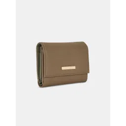 Forever Glam by Pantaloons Khaki Solid Medium Wallet for Women image 3