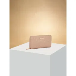 Forever Glam by Pantaloons Light Beige Textured Zip Around Wallet-picture-35