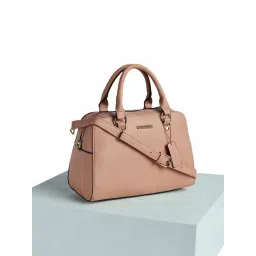 Forever Glam by Pantaloons Light Coral Medium Satchel Handbag-picture-20