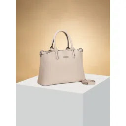 Forever Glam by Pantaloons Light Grey Solid Handbag-picture-18