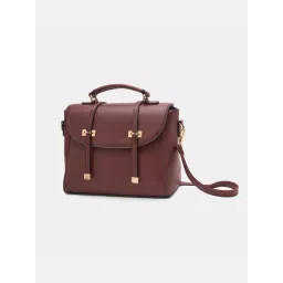 Forever Glam by Pantaloons Maroon Satchel Handbag-picture-28