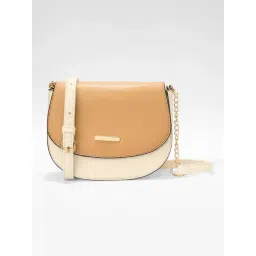 Forever Glam by Pantaloons Off White Color Block Sling Handbag-picture-42
