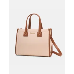 Forever Glam by Pantaloons Off White Logo Satchel Handbag-picture-39