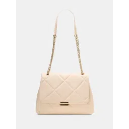 Forever Glam by Pantaloons Off White Quilted Shoulder Handbag-picture-30