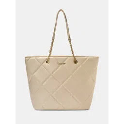 Forever Glam by Pantaloons Off White Quilted Tote Handbag-picture-36
