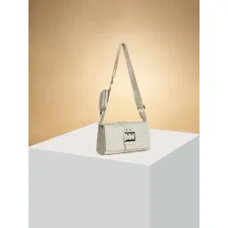 Forever Glam by Pantaloons Off white Solid Medium Sling Handbag with Pouch-picture-26