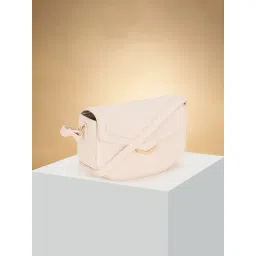 Forever Glam by Pantaloons Off White Textured Medium Sling Handbag-picture-20