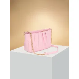 Forever Glam by Pantaloons Pink Solid Medium Sling Handbag-picture-34