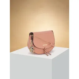 Forever Glam by Pantaloons Pink Solid Medium Sling Handbag-picture-22