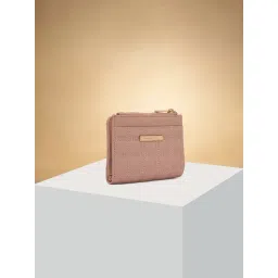 Forever Glam by Pantaloons Pink Textured Bi-Fold Wallet For Women-picture-31