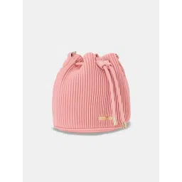 Forever Glam by Pantaloons Pink Textured Medium Sling Handbag image 3