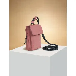 Forever Glam by Pantaloons Pink Woven Medium Cross Body Bag-picture-10