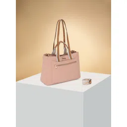 Forever Glam by Pantaloons PU Oversized Structured Shoulder Bag with Cut Work-picture-21