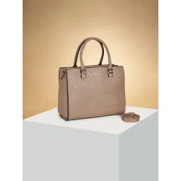 Forever Glam by Pantaloons Taupe Textured Handbag-picture-36