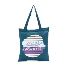 Forever Glam by Pantaloons Teal Printed Medium Tote Handbag-picture-21