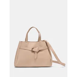 Forever Glam by Pantaloons Textured Buckle Detail Oversized Structured Sling Bag-picture-15