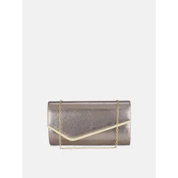 Forever Glam by Pantaloons Women Bronze-Toned & Gold-Toned Envelope Clutch-picture-10