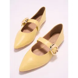 Forever Glam by Pantaloons Women Party Fashion with Buckles Flats-picture-37