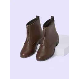 Forever Glam by Pantaloons Women's Brown Casual Booties-picture-39