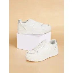 Forever Glam by Pantaloons Women's White Sneakers-picture-38