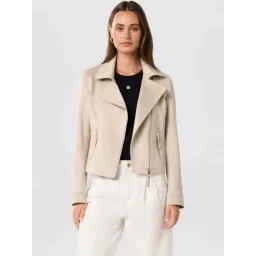 Forever New Beige Plain Jacket-picture-14