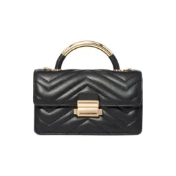 Forever New Black Mandy Quilted Medium Satchel-picture-34