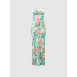 Forever New Floral Print Satin Sheath Maxi Dress image 5