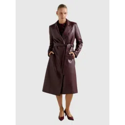 forever new Gabbi Vegan Leather Trench Coat-picture-38