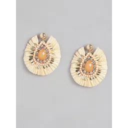 Forever New Gold-Plated Teardrop Shaped Drop Earrings-picture-23