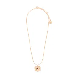 Forever New Gold Solara Square Texture Stone Necklace-picture-26