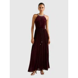 forever new Gwen Petite Halter Neck Pleat Midi Dress-picture-11